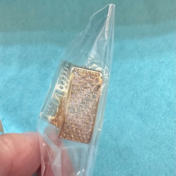 Gold Plated CZ Earrings Brand New - Picture 1 of 6
